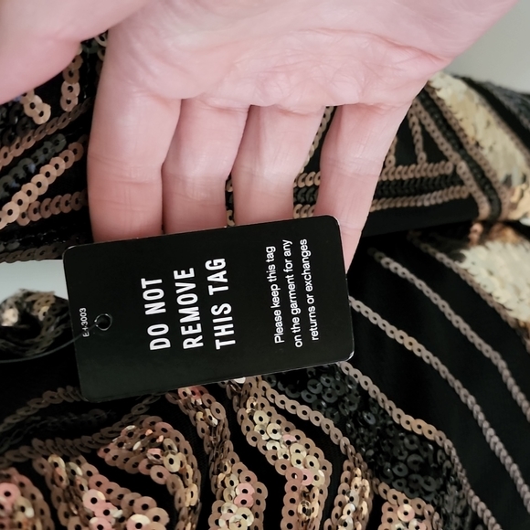 Express Geometric Sequin Mini Bodycon Dress NWT - Picture 5 of 8